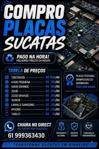 Compra de placas, sucata eletrônica 