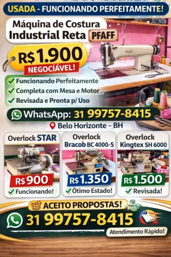 Desapego máquinas de costura industrial 