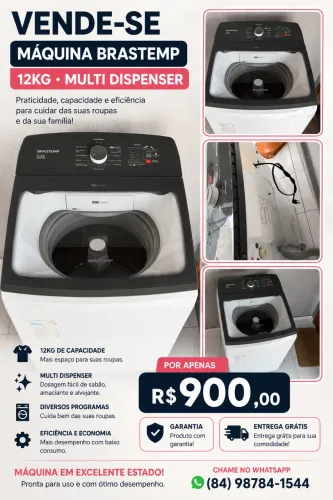 Máquina 12 kg Funcionando Perfeitamente