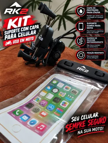 Kit Suporte Celular Garra com capa Proteção