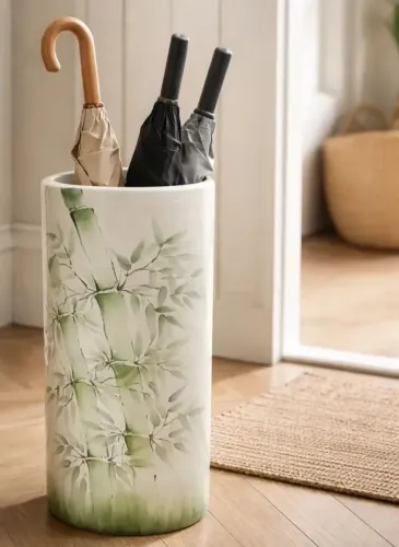 ANTIGO VASO BENGALEIRO/ PORTA GUARDA CHUVAS EM PORCELANA CHINESA