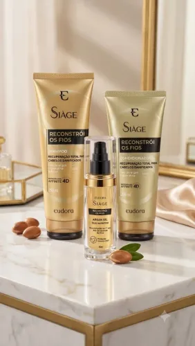 Eudora Siàge Combo - Shampoo + Condicionador + Óleo de Argan