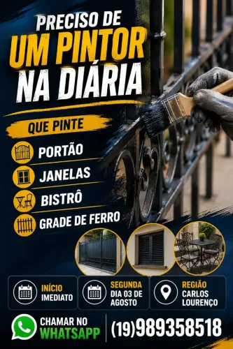 Preciso de um pintor ferragem urgente
