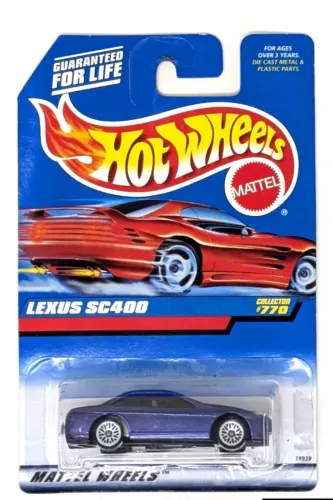 Hot Wheels Lexus SC400 #770 roxo com raios cromados, 1997