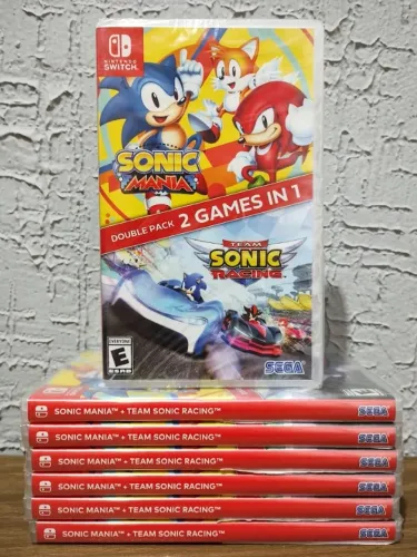 Sonic Mania + Team Sonic Racing Switch Lacrado (Aceitamos seu jogo usado com pagamento)