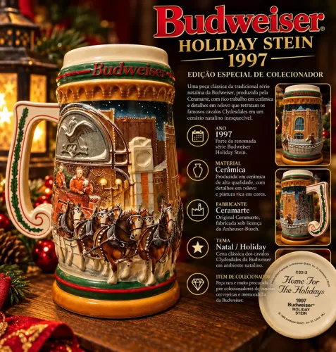 CANECA BUDWEISER HOLIDAY 1997