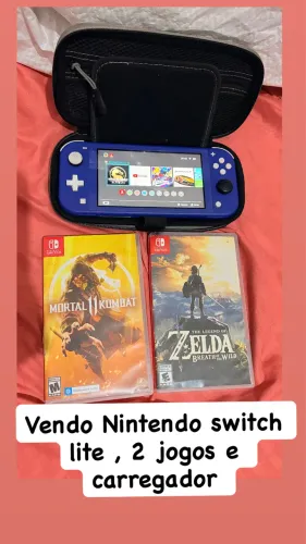 Nintendo switch Lite com 2 jogos
