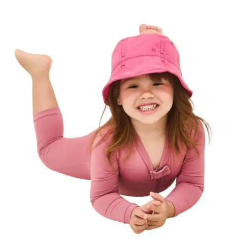 Chapéu Infantil Bebe Proteção Solar UV Fpu 50+ Com Forro Rosa