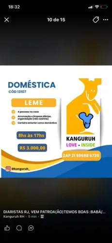 Doméstica ir e voltar, a partir de R$ 3.000,00
