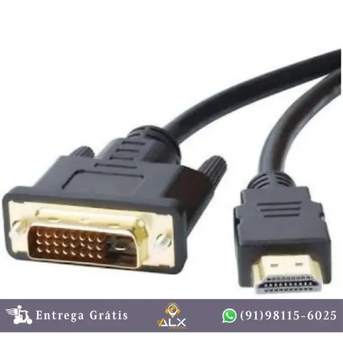 Cabo Hdmi Macho para Dvi-d 24+1 Pinos 2 Metros Hdmi-2 *ENTREGA GRÁTIS*
