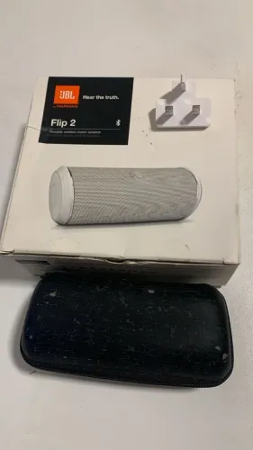 JBL Flip 2 Original - Kit Colecionador Completo - Caixa + Estojo + Manuais - Com Defeito