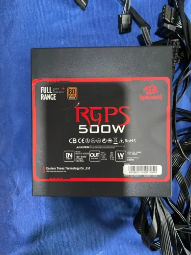 Fonte Redragon RGPS, 500W, 80 Plus Bronze, Sem Cabo, Preto - GC-PS001-1