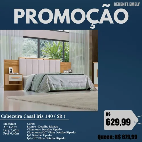 Cabeceira Casal Iris 140