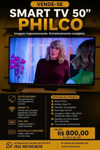 Vende-se TV 4k de 50 polegadas