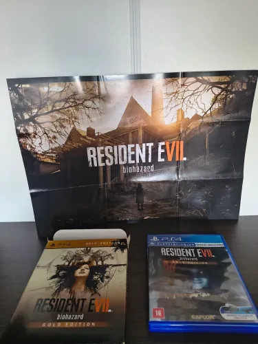 Jogo Resident EVIL 7 para PS4 Mídia Física e acompanha caixa de Papelão e Pôster