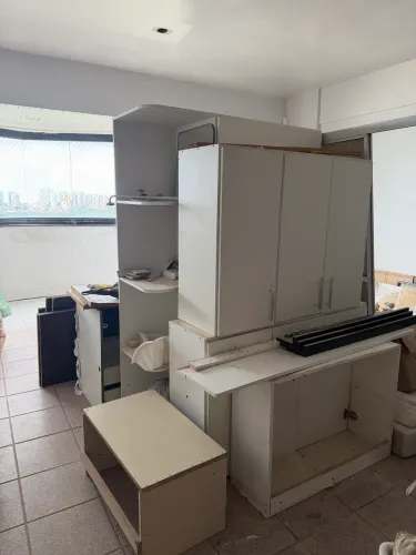 Conjunto de Armários de Cozinha Branco em MDF - Desmontado