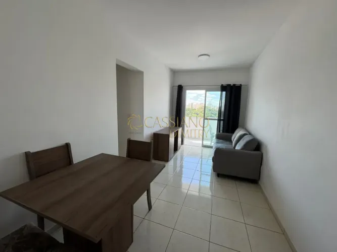 Apartamento mobiliado para locação de 54m² | 02 dormitórios, 01 banheiro e 01 vaga de gara