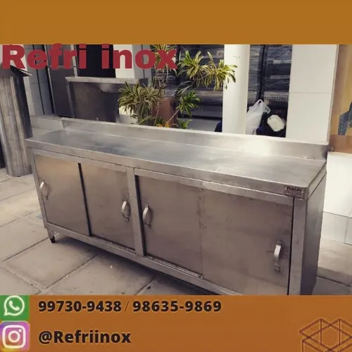 Bancada de inox pia de inox estante de inox coifa de inox 
