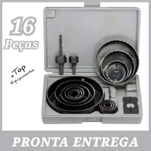 SERRA COPO P/ MADEIRA, PVC, GESSO E MDF (KIT 16 PEÇAS) PRONTA ENTREGA!!