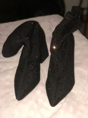 Bota cano médio satinato