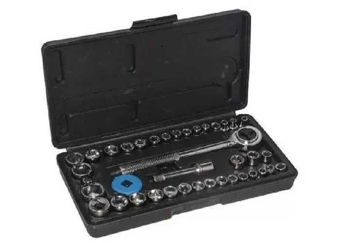 Jogo Soquetes Sextavados Encaixe 1/4 E 3/8 5415 da Titanium