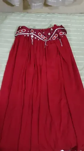 Saia + cinturão strass vermelho dança do ventre