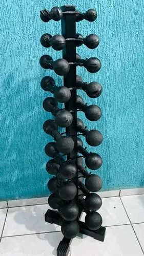 Torre completa com halteres pin do 1 ao 10 kg 