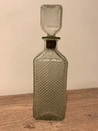 Garrafa Antiga Licoreira Vidro Bico De Jaca ,1,2 lt. ( 28 x 8 ) cm