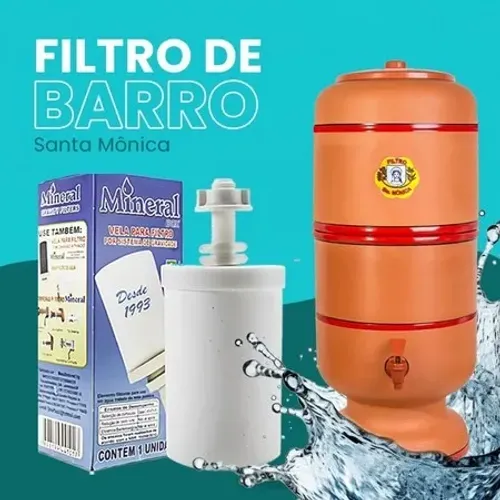 Filtro de Barro 6 litros Boia Vela e Torneira wpp:43.99611.3948