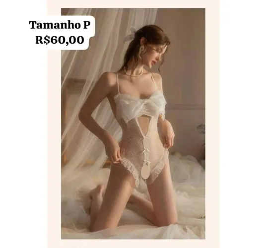 Lingerie branca tamanho P