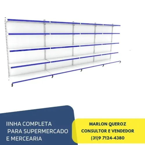 Gondola de Parede 4M 5 Bandeijas 30x40