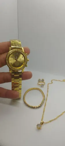 RELÓGIO FEMININO + KIT Pronta entrega 