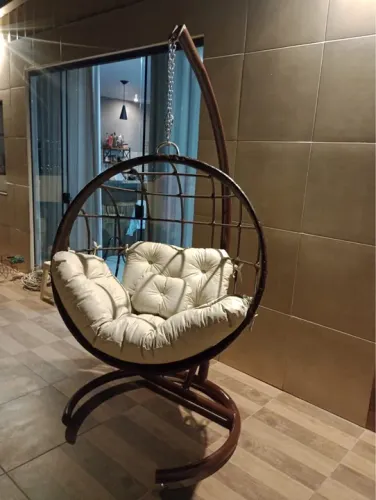 Suporte e Cadeira de Balanço em alumínio - Conforto e Estilo!