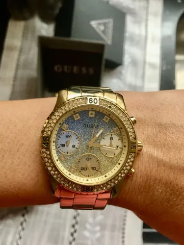 Relógio Feminino Guess Halo Dourado 38mm - Original (Comprado nos EUA / Nunca Usado)