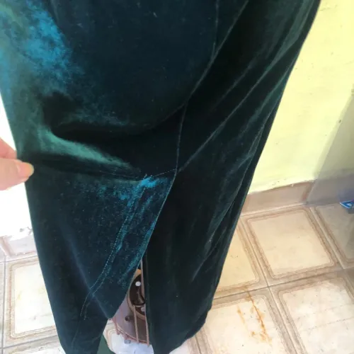 Vestido de Veludo (grávidas) Verde Escuro TAM G
