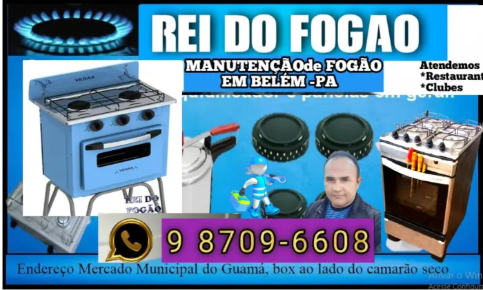 CONSERTO/MANUTENÇÃO DE FOGÃO à domicílio em Belém 