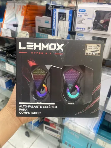 Caixa de som computador com led -