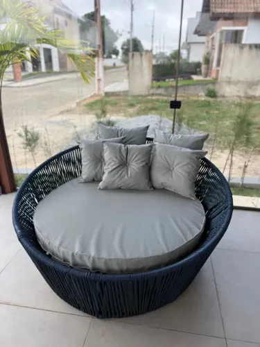 Chaise em corda náutica, disponível em cores DIRETO DA FÁBRICA