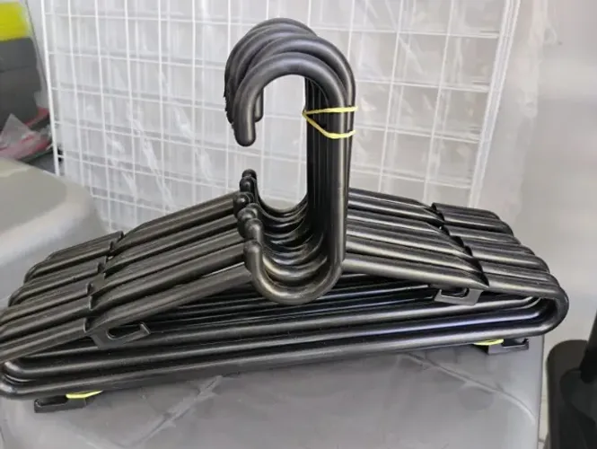 Cabide premium grosso preto infantil novo kit c/10 und dh ou pix