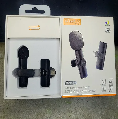 Microfone de lapela sem fio