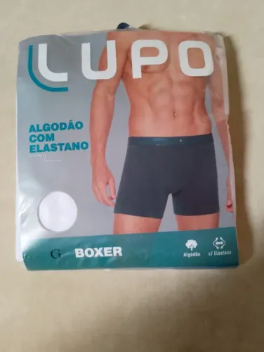 Cueca Lupo Boxer Orginal - Algodão com Elastano - Cor: Branca - Tamanho: G