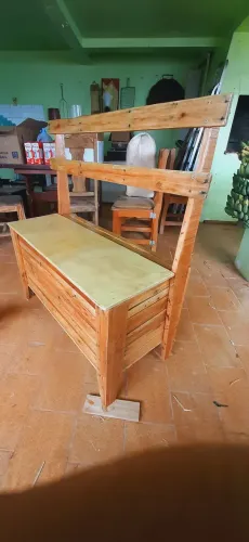 Banco Baú Caixa de Lenha