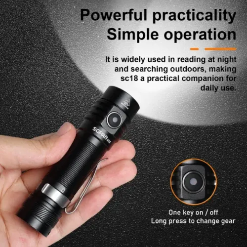 Lanterna Sofirn SC18 1800lm SST40 LED 18650 EDC