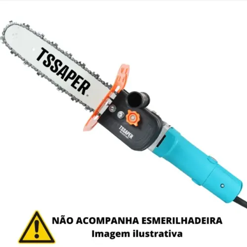 Kit Motosserra Adaptador Para Esmerilhadeira Angular Aço 11,5 pol Tssaper Modelo: TSKSE-01