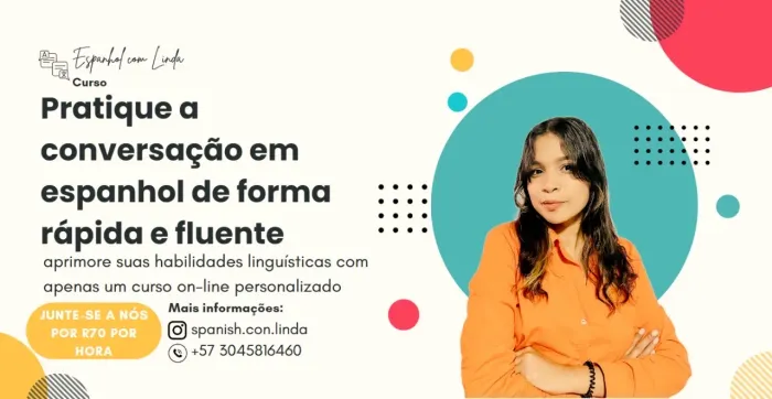 Aulas de espanhol com nativa R$65 por aula