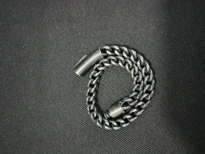 Pulseira motoqueiro, rock, aço, 21 cm