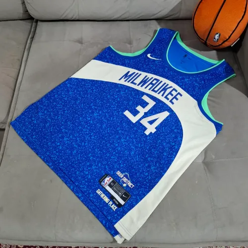 Regata Nba Milwaukee Bucks #34 - City Edition Nike Swingman