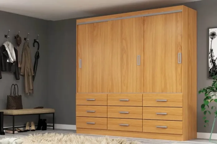 Guarda Roupa Isabela Casal 3 Portas 9 Gavetas p87
