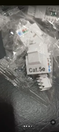 Conector fêmea Rj45utp keystone cat5e branco 