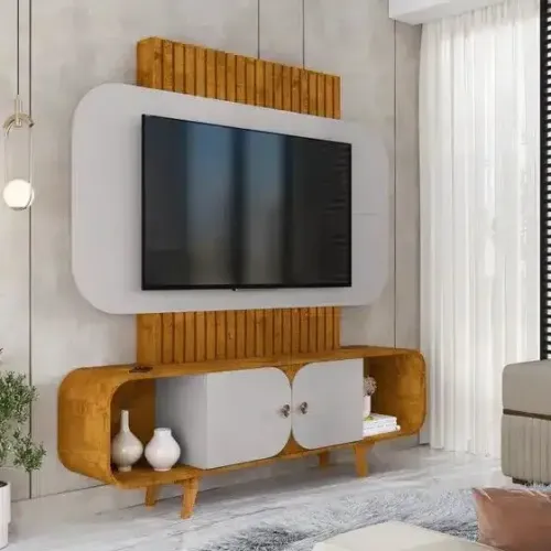 HOME RIPADO EMBAU 1.80 - PARA TV ATÉ 75 POLEGADAS E 2 PORTAS - BECHARA stok